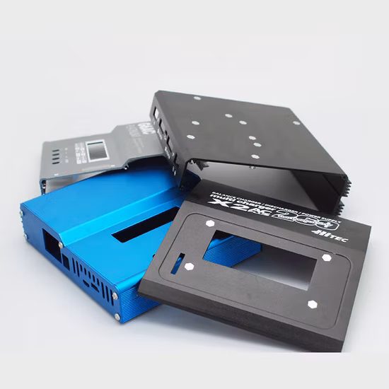 Cajas al por mayor personalizadas Caja de electrónica Caja de aluminio negro Perfil de caja de extrusión Carcasa de caja de carcasa eléctrica